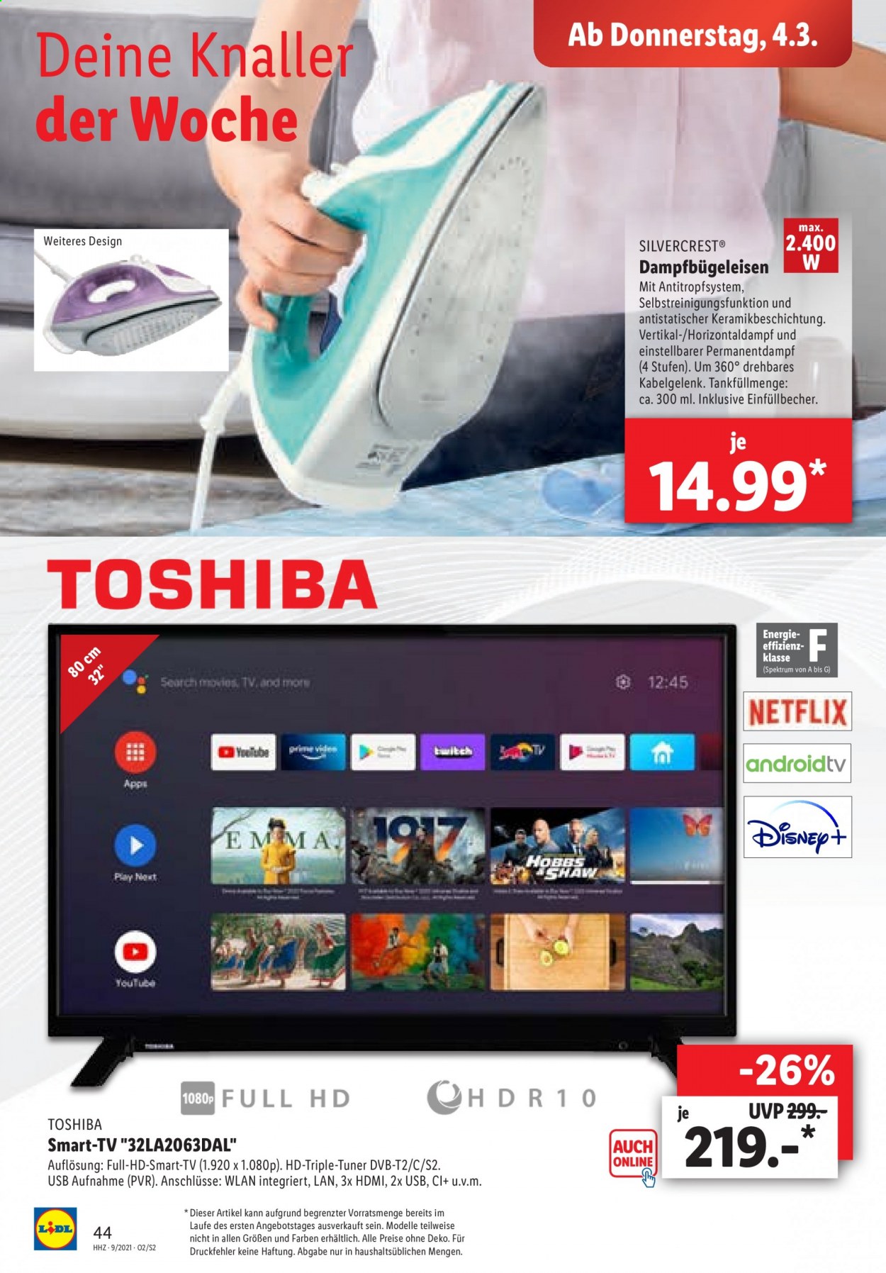 Lidl Prospekte  - 1.03.2021 - 6.03.2021. Seite 44