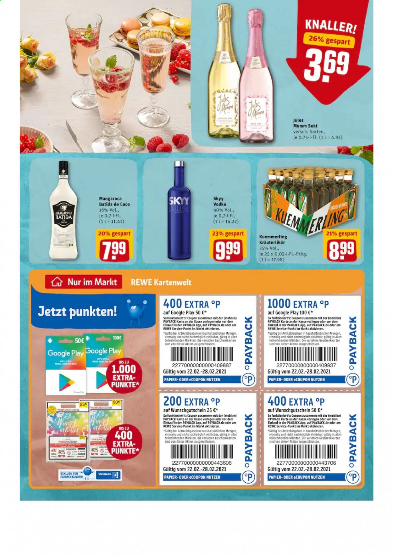REWE Prospekte  - 22.02.2021 - 27.02.2021. Seite 27