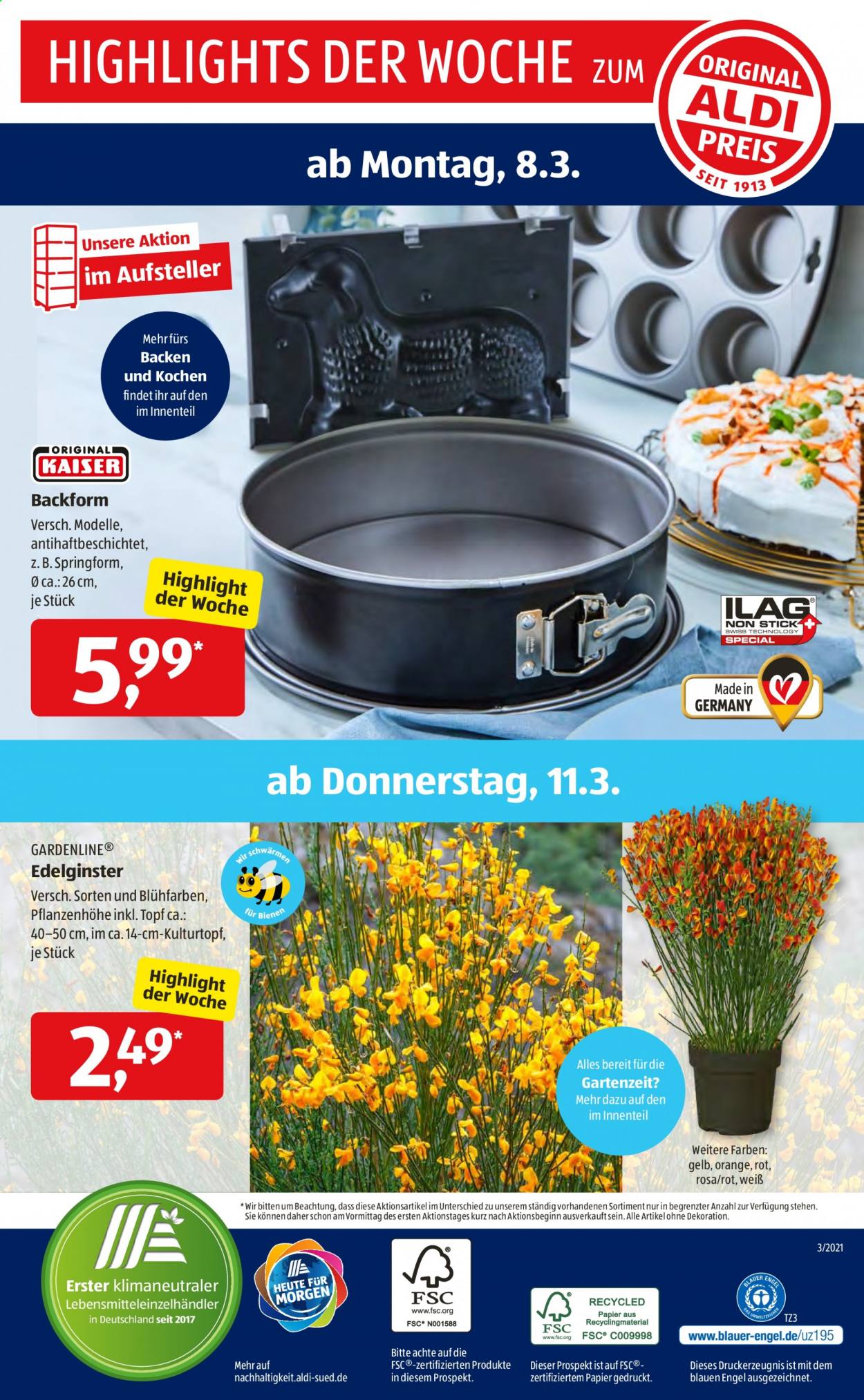 ALDI SÜD Prospekte  - 8.03.2021 - 13.03.2021. Seite 34