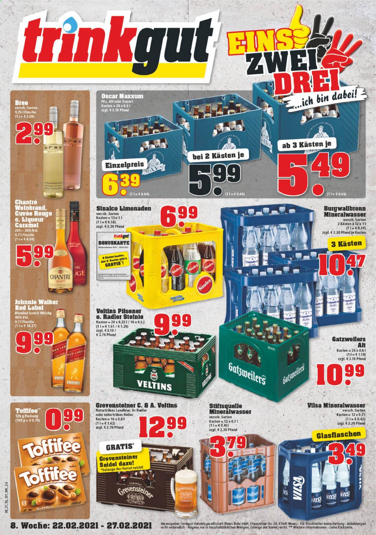 trinkgut Prospekte  - 22.02.2021 - 27.02.2021. Seite 1