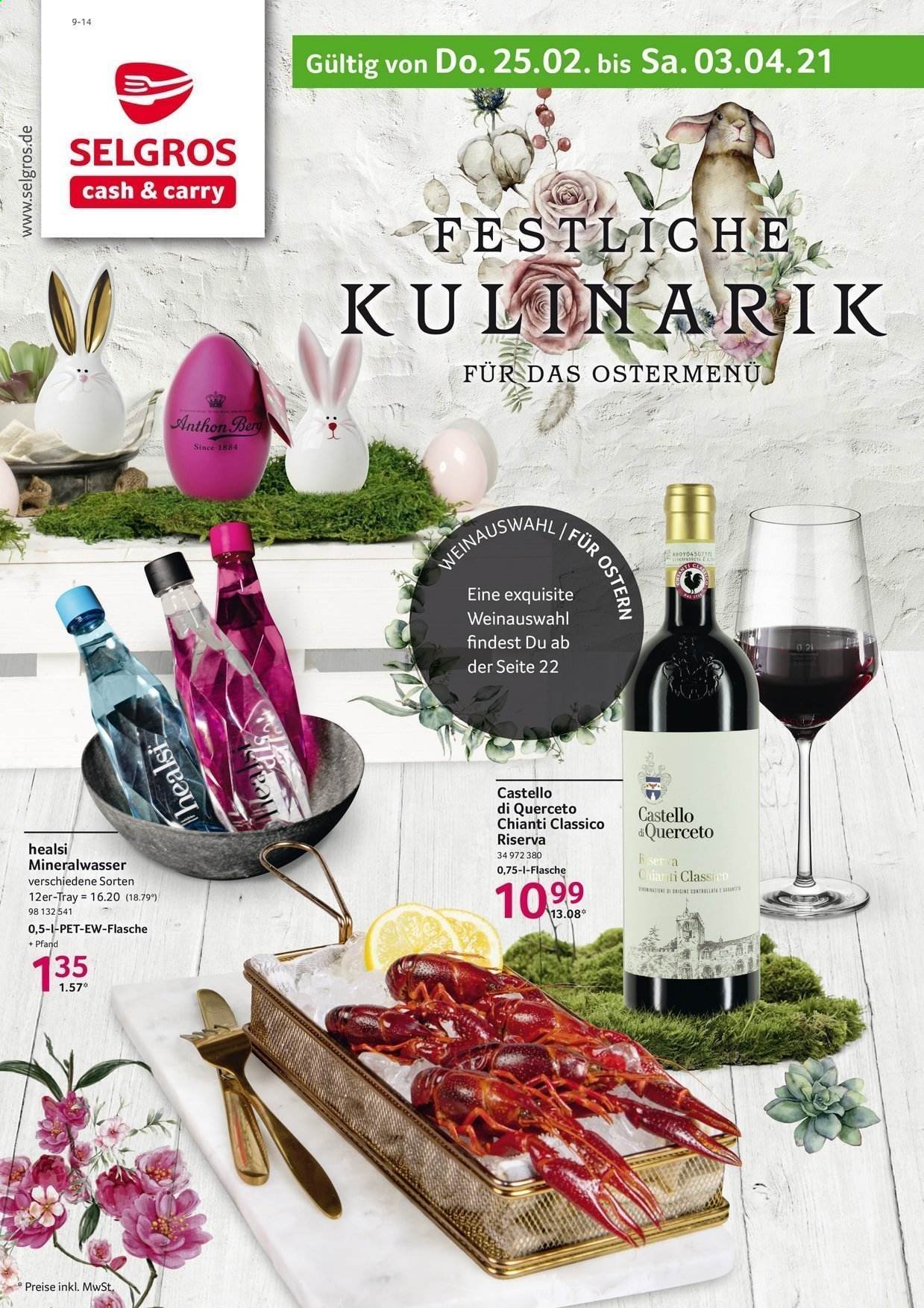 Selgros Prospekte  - 25.02.2021 - 3.04.2021. Seite 1