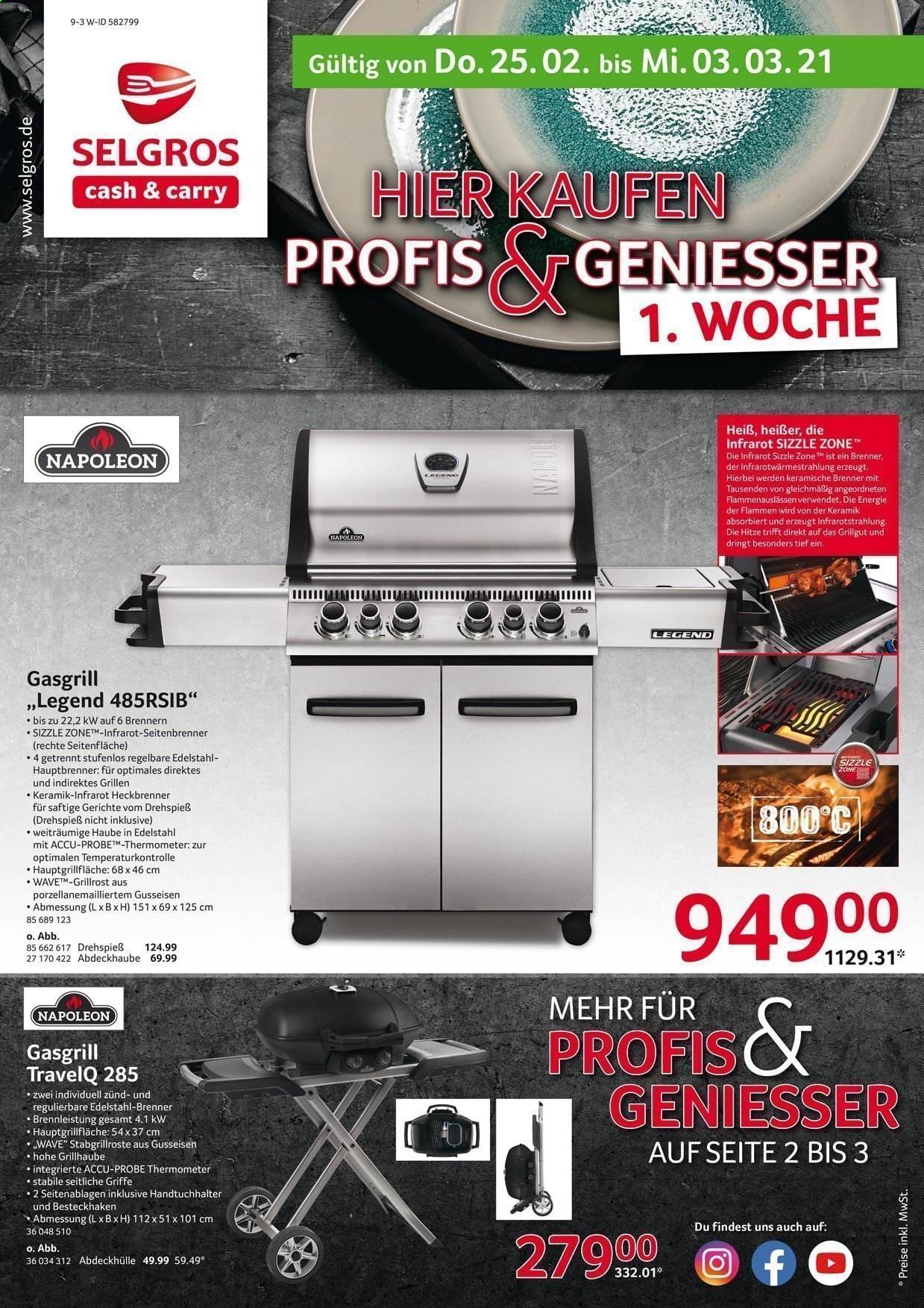 Selgros Prospekte  - 25.02.2021 - 3.03.2021. Seite 1