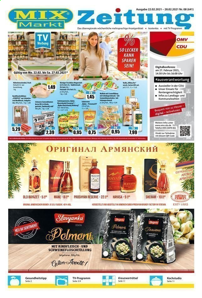 Mix Markt Prospekte  - 22.02.2021 - 28.02.2021. Seite 1