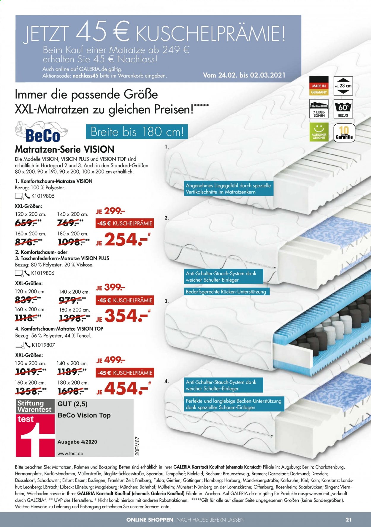 GALERIA Karstadt Kaufhof Prospekte  - 24.02.2021 - 2.03.2021. Seite 21