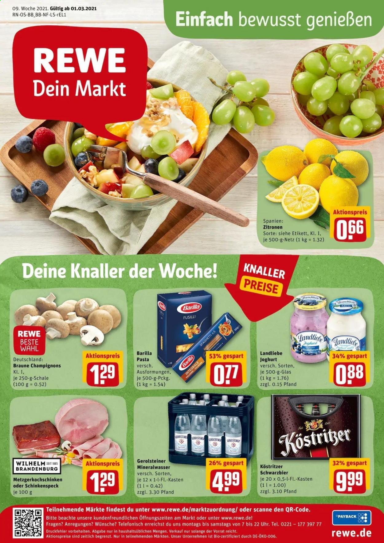 REWE Prospekte  - 1.03.2021 - 6.03.2021. Seite 1