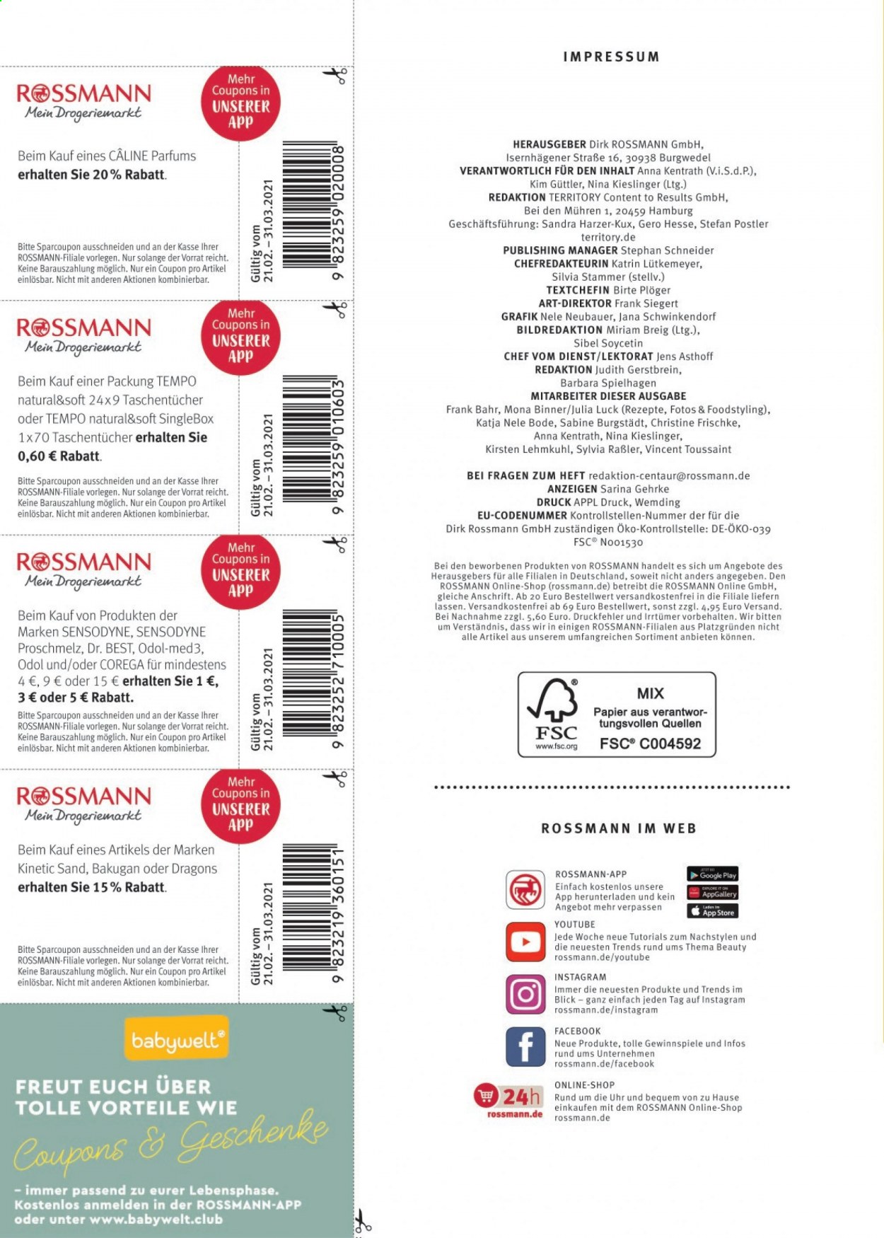 Rossmann Prospekte  - 1.03.2021 - 31.03.2021. Seite 122