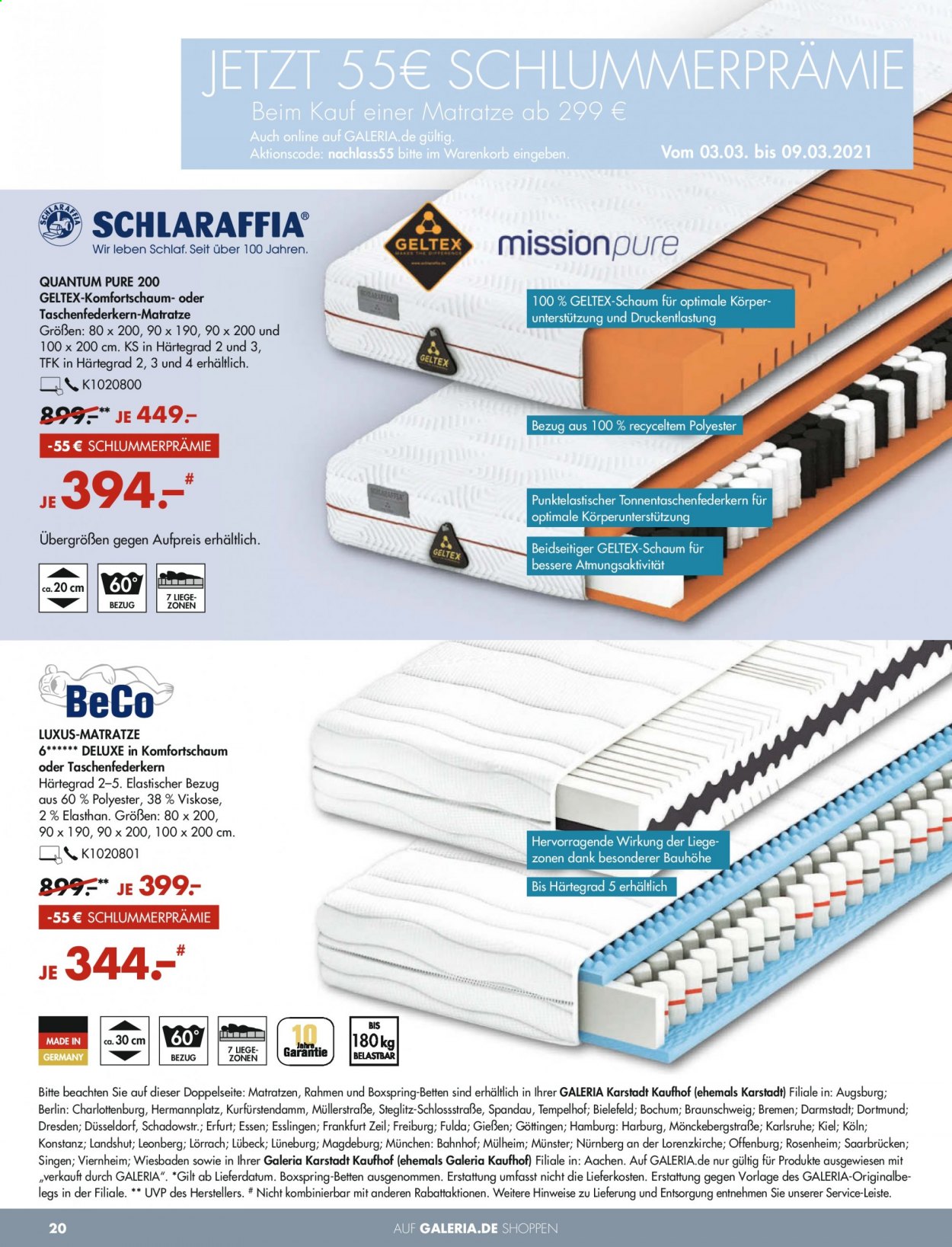 GALERIA Karstadt Kaufhof Prospekte  - 3.03.2021 - 9.03.2021. Seite 20