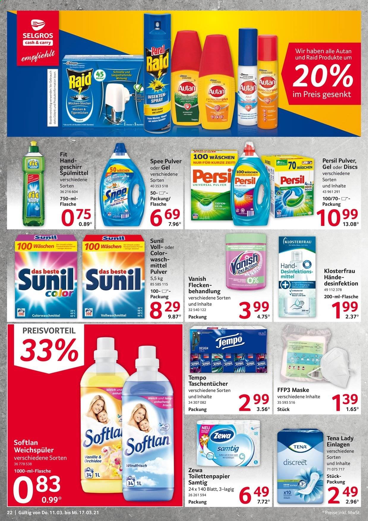 Selgros Prospekte  - 11.03.2021 - 17.03.2021. Seite 22