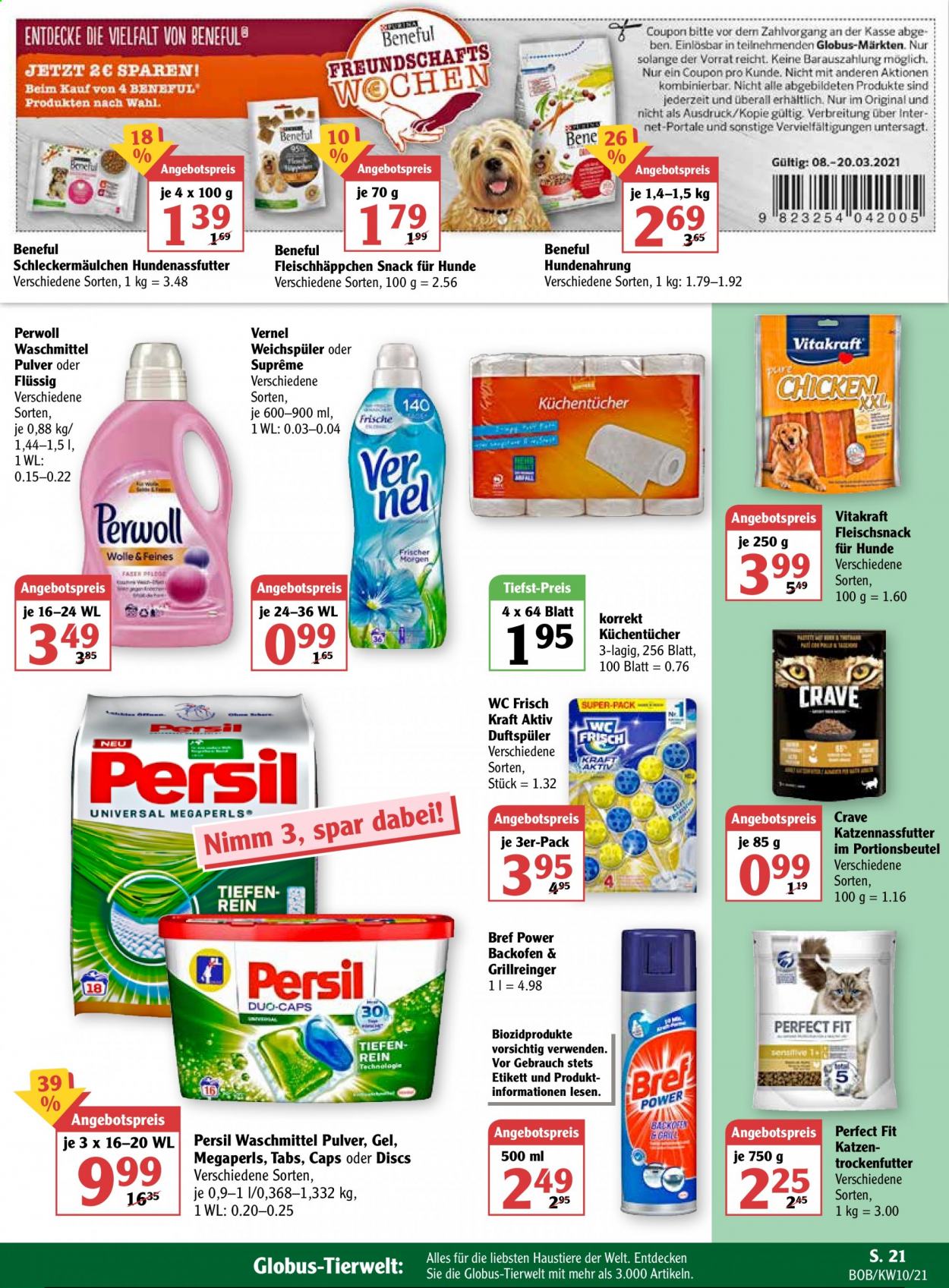 Globus Prospekte  - 8.03.2021 - 13.03.2021. Seite 21