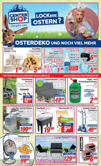 Prospekte CENTERSHOP - 8.3.2021 - 13.3.2021.