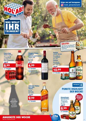 Prospekte Hol'ab! Getränkemarkt - 8.3.2021 - 13.3.2021.