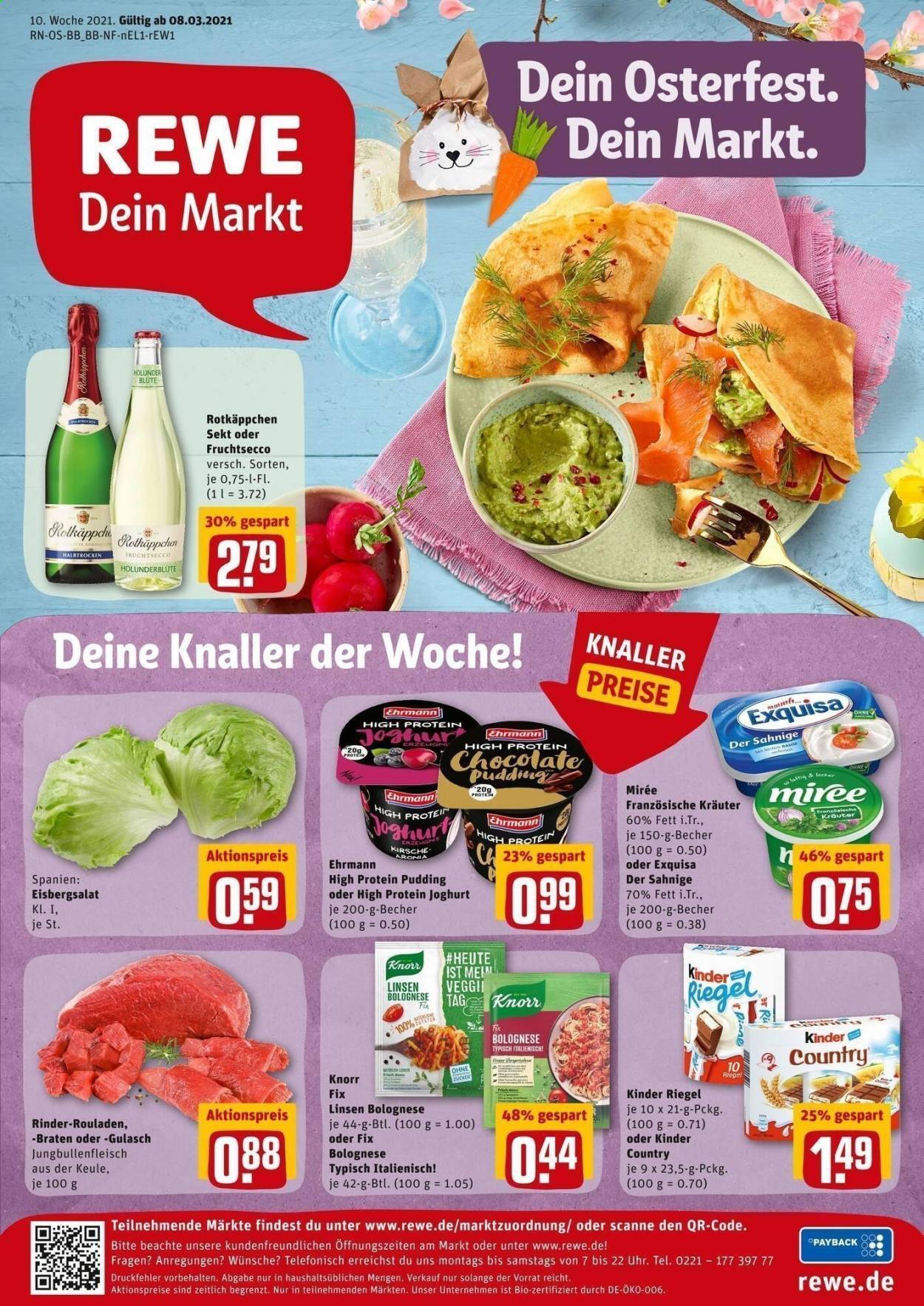 REWE Prospekte  - 8.03.2021 - 13.03.2021. Seite 1