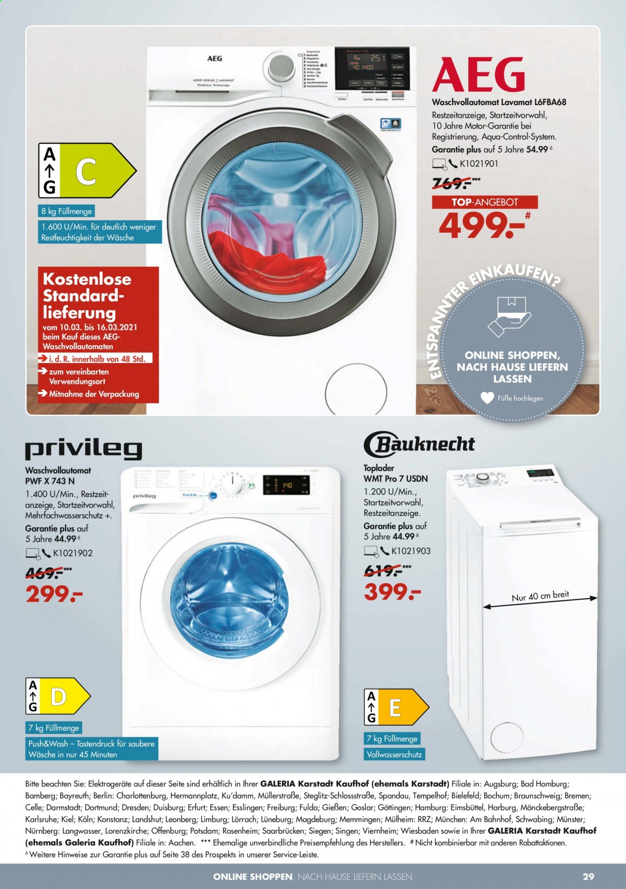 GALERIA Karstadt Kaufhof Prospekte  - 10.03.2021 - 16.03.2021. Seite 29