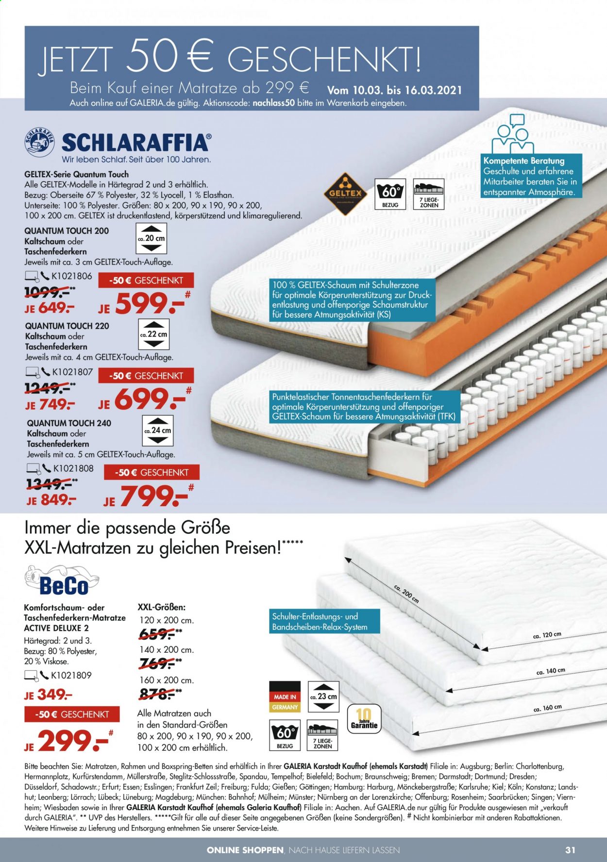 GALERIA Karstadt Kaufhof Prospekte  - 10.03.2021 - 16.03.2021. Seite 31