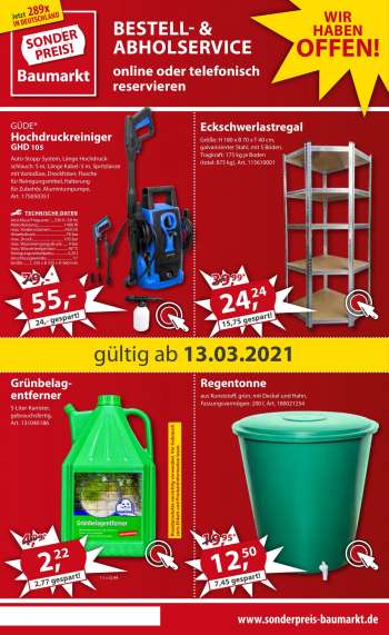 Prospekte Sonderpreis-Baumarkt - 13.3.2021 - 26.3.2021.