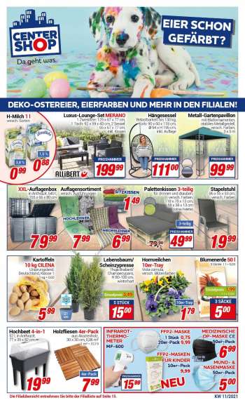 Prospekte CENTERSHOP - 15.3.2021 - 20.3.2021.