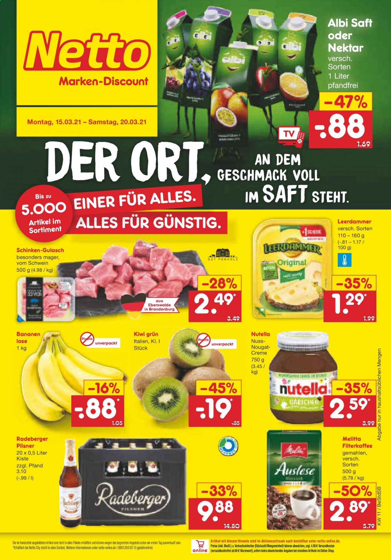 Netto Marken-Discount Prospekte  - 15.03.2021 - 20.03.2021. Seite 1