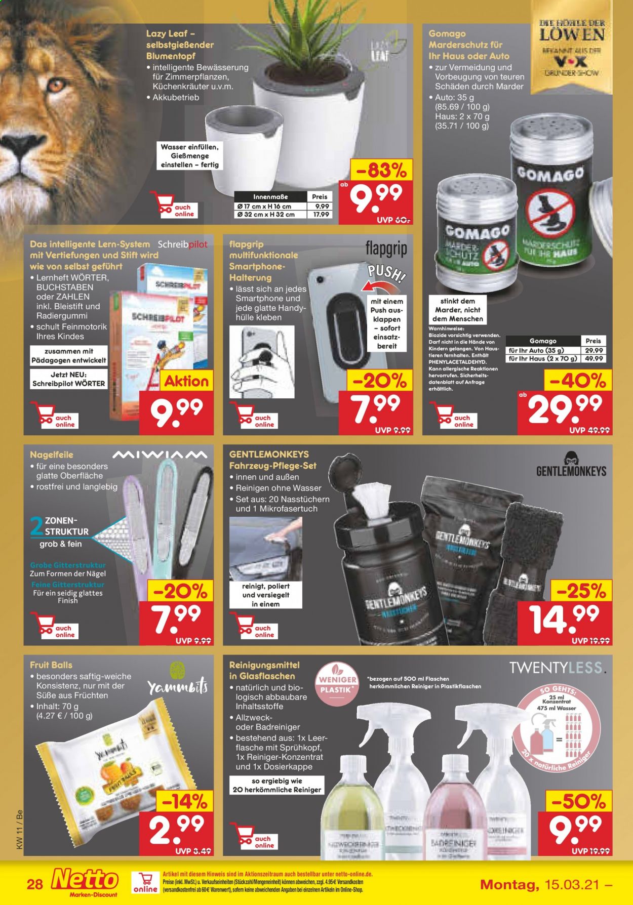 Netto Marken-Discount Prospekte  - 15.03.2021 - 20.03.2021. Seite 28