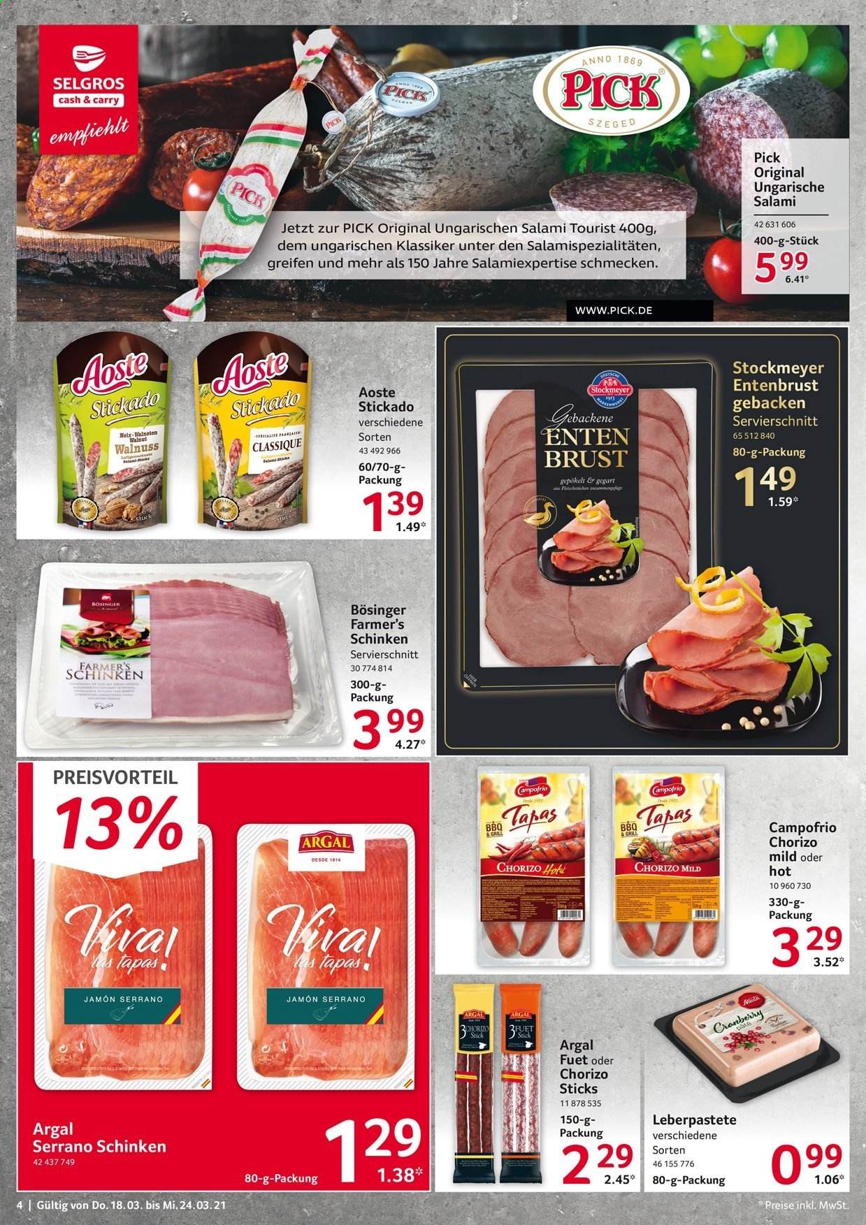 Selgros Prospekte  - 18.03.2021 - 24.03.2021. Seite 4