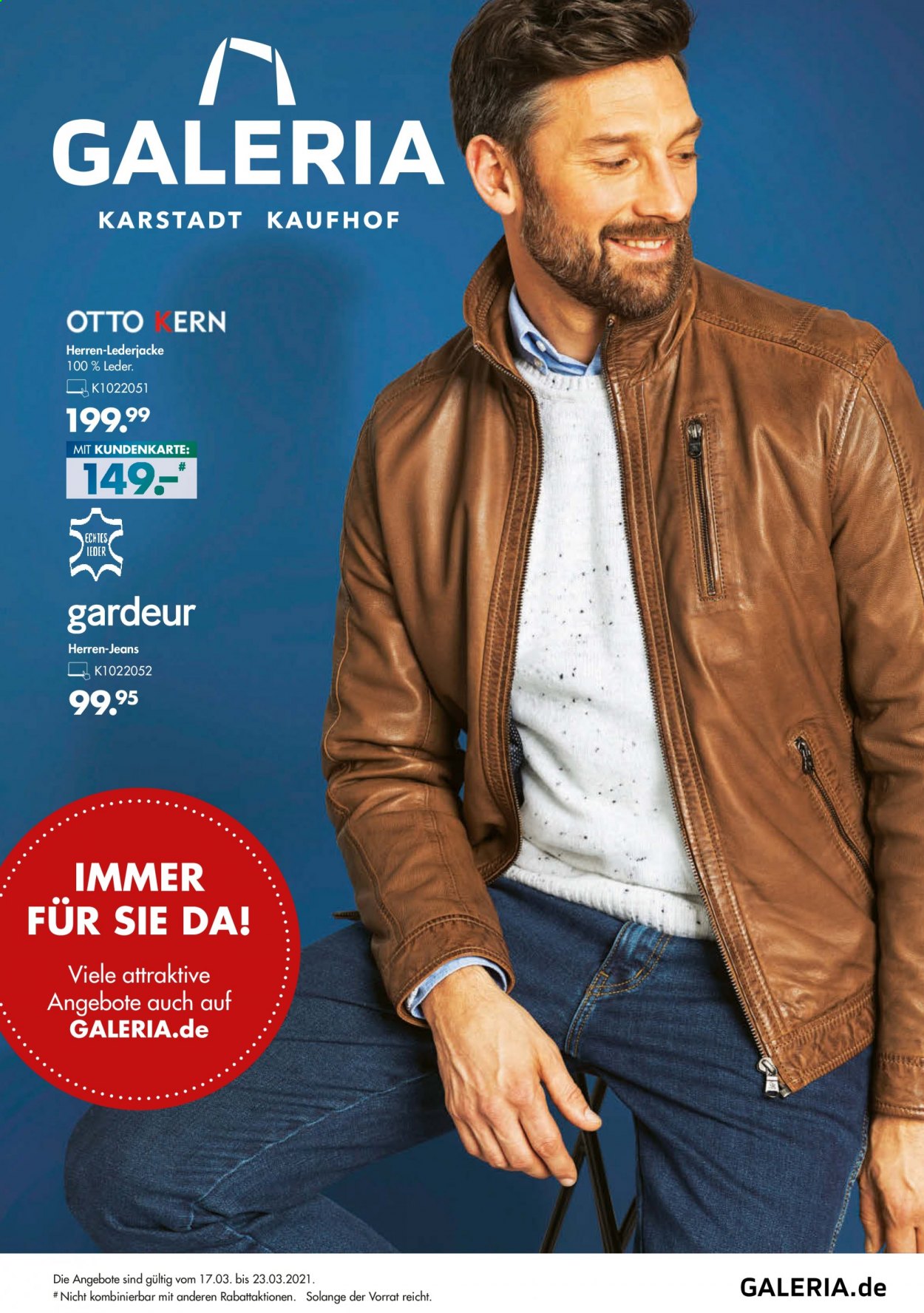 GALERIA Karstadt Kaufhof Prospekte  - 17.03.2021 - 23.03.2021. Seite 1