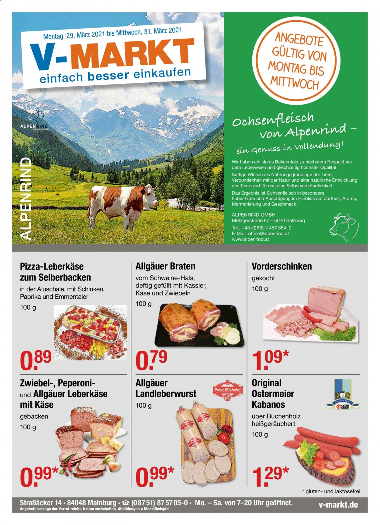 V-Markt Prospekte  - 29.03.2021 - 31.03.2021. Seite 1