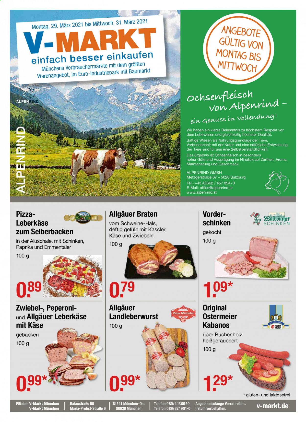 V-Markt Prospekte  - 29.03.2021 - 31.03.2021. Seite 1