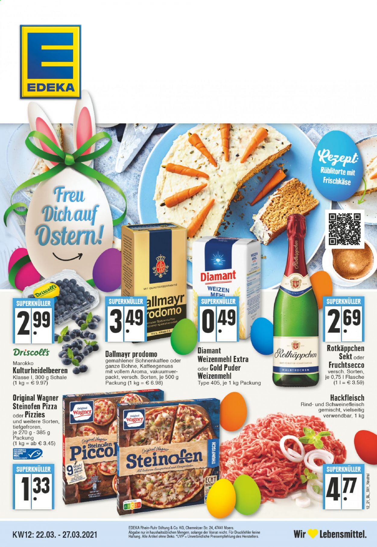 Edeka Prospekte  - 22.03.2021 - 27.03.2021. Seite 1