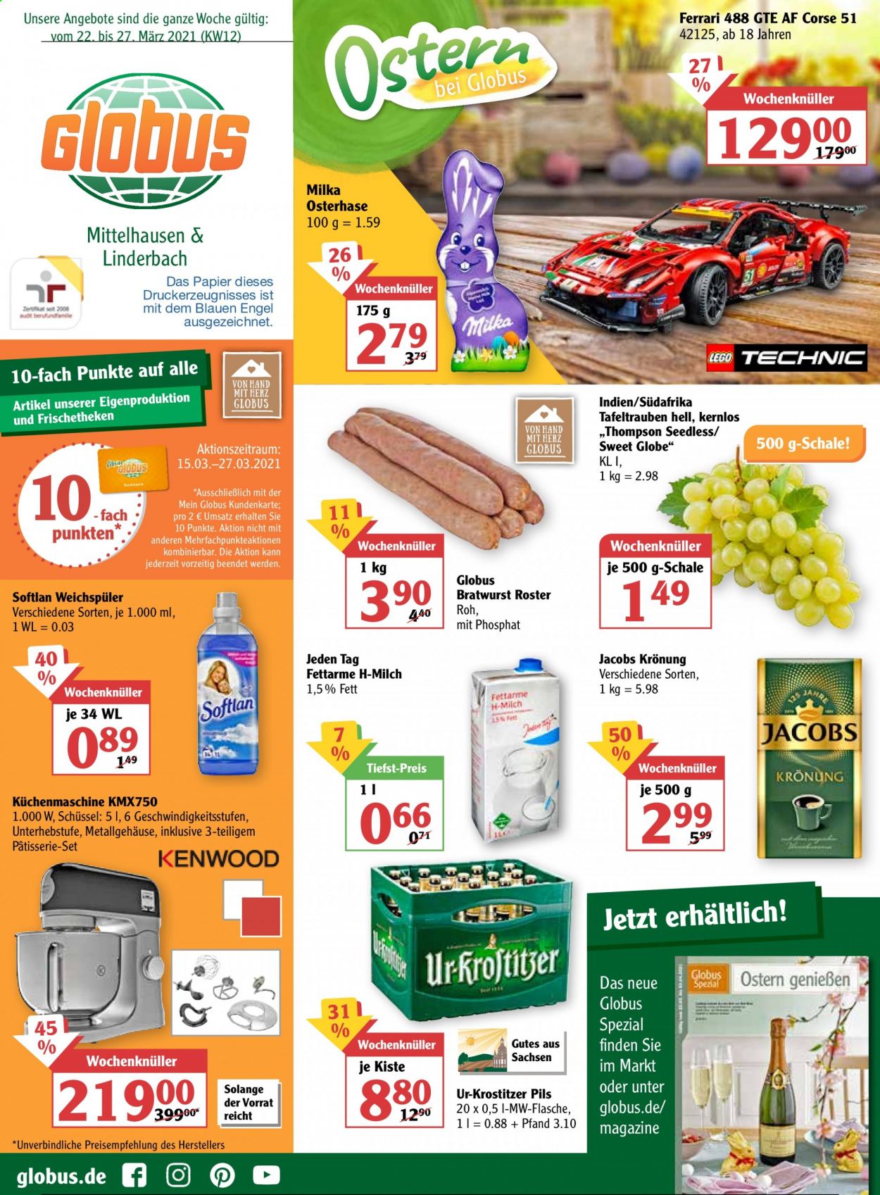 Globus Prospekte  - 22.03.2021 - 27.03.2021. Seite 1