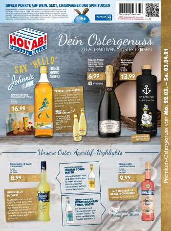 Prospekte Hol'ab! Getränkemarkt - 22.3.2021 - 3.4.2021.