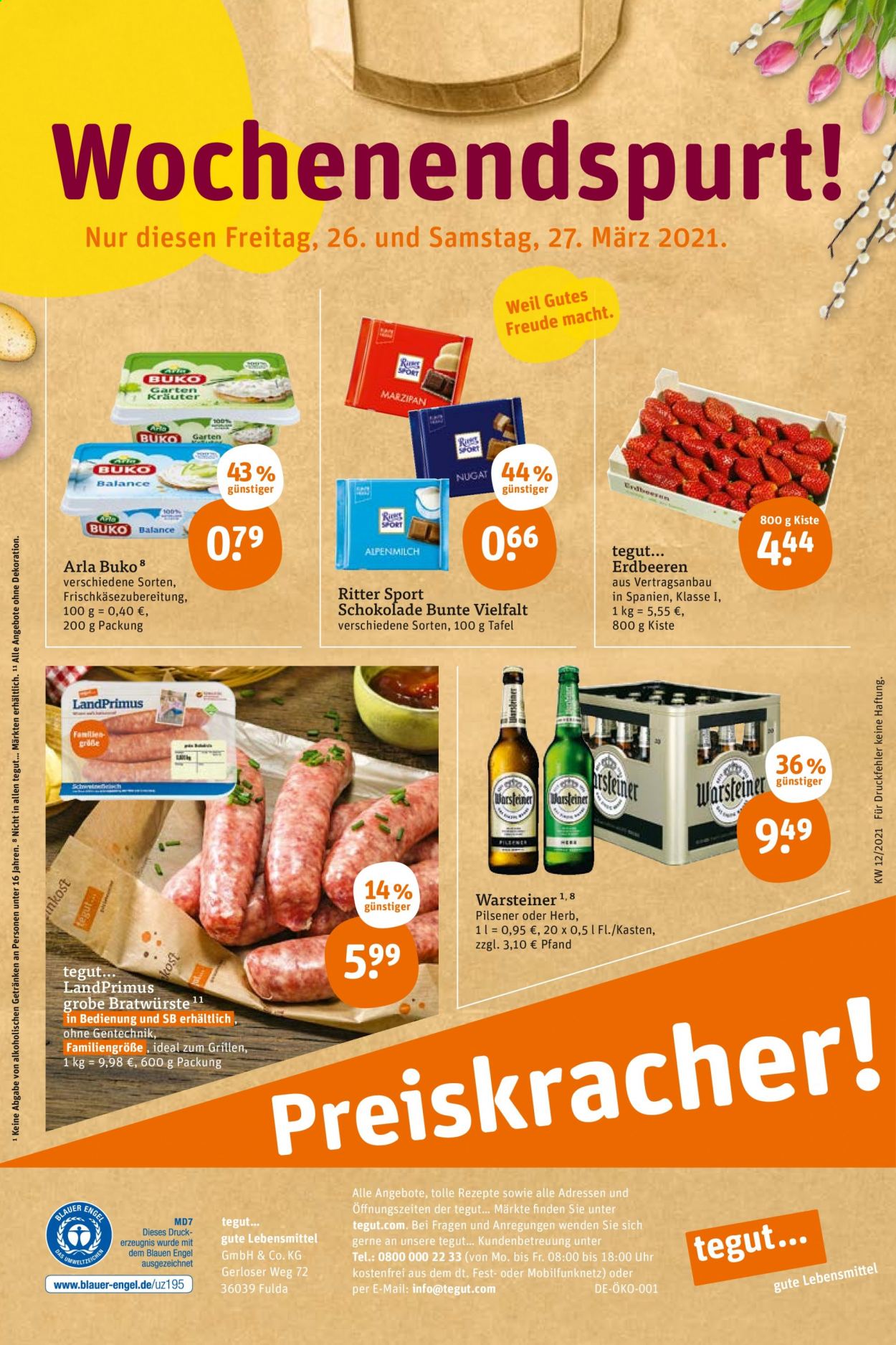 tegut... Prospekte  - 22.03.2021 - 27.03.2021. Seite 26