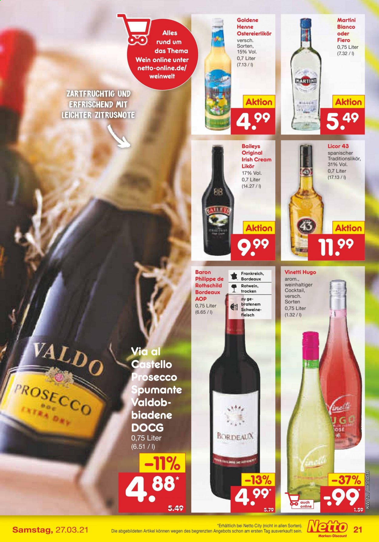 Netto Marken-Discount Prospekte  - 22.03.2021 - 27.03.2021. Seite 21