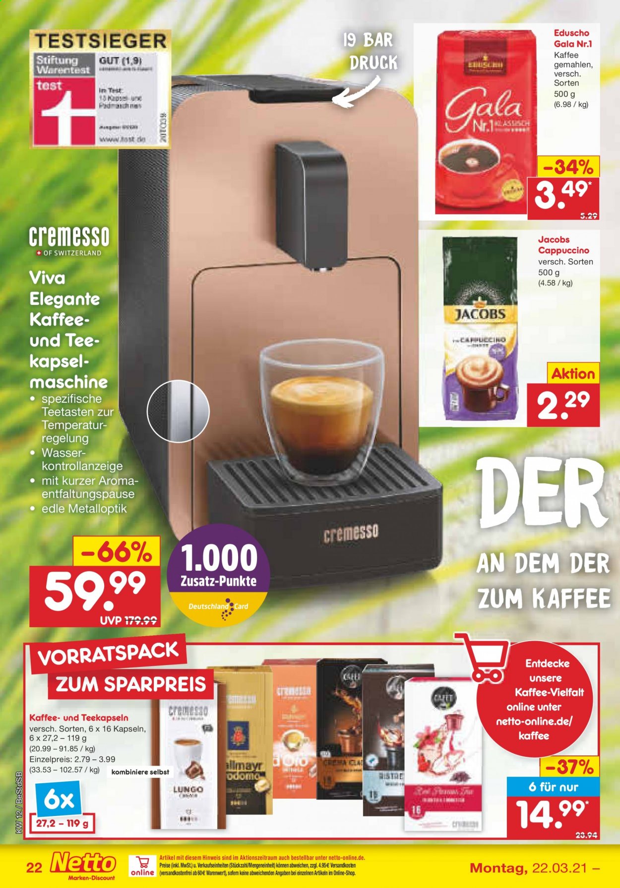 Netto Marken-Discount Prospekte  - 22.03.2021 - 27.03.2021. Seite 22