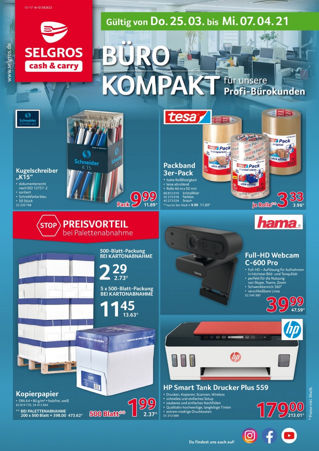 Selgros Prospekte  - 25.03.2021 - 7.04.2021. Seite 1