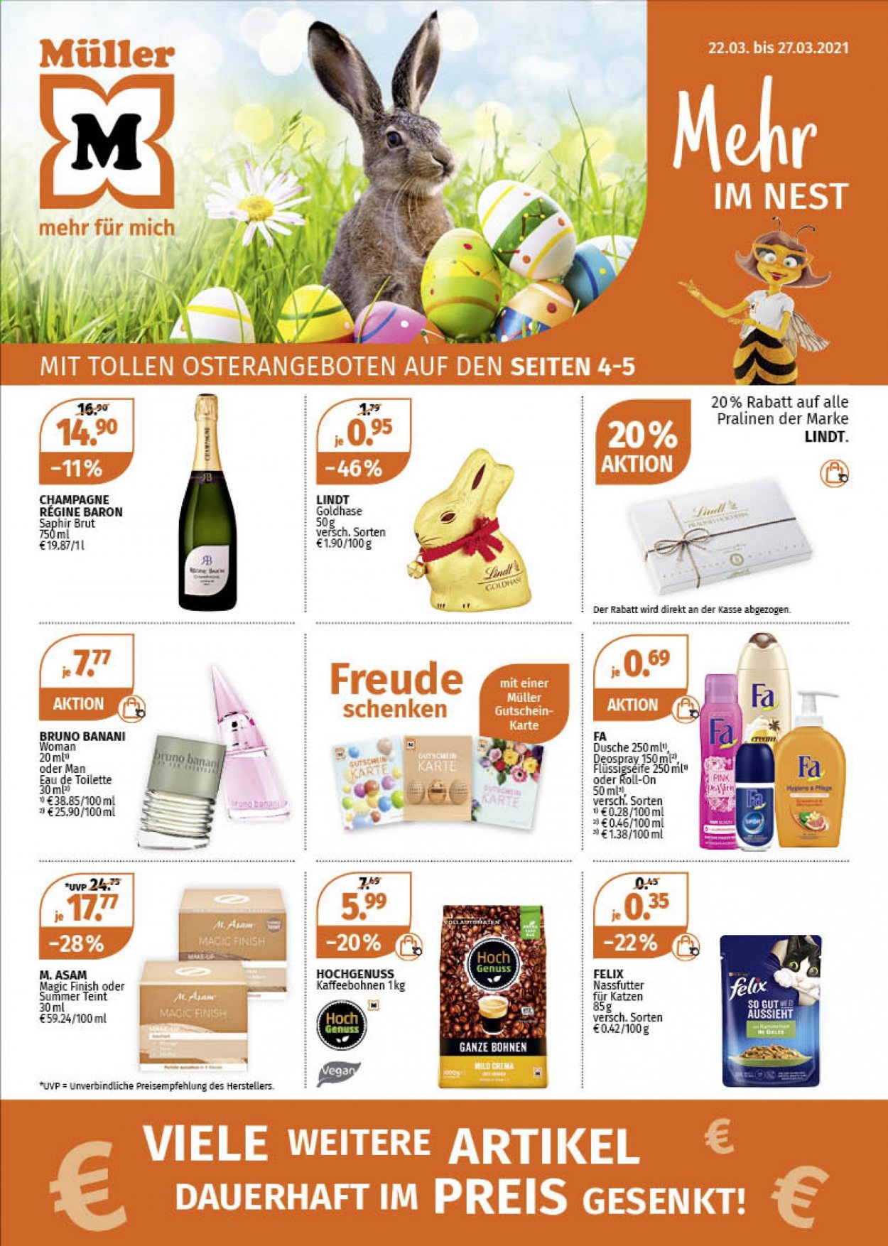 Müller Prospekte  - 22.03.2021 - 27.03.2021. Seite 1