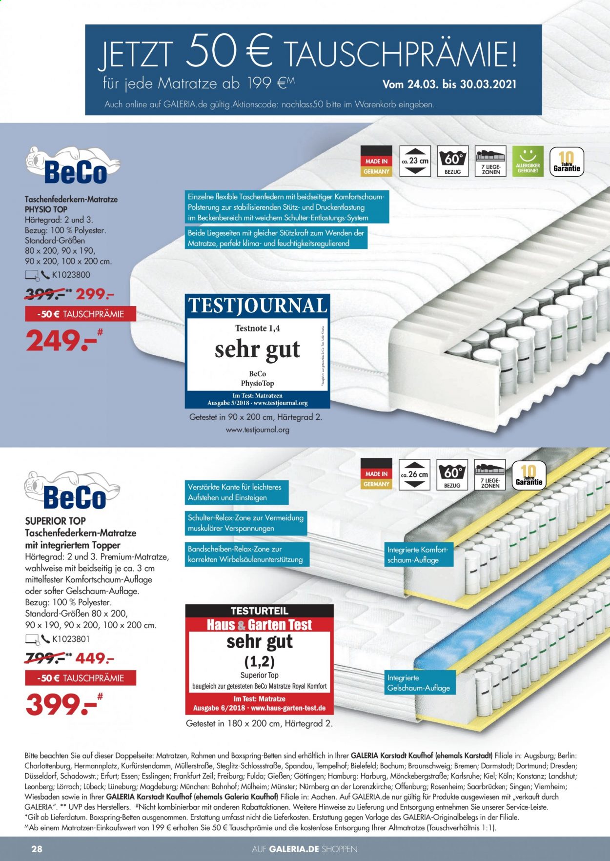 GALERIA Karstadt Kaufhof Prospekte  - 24.03.2021 - 30.03.2021. Seite 28