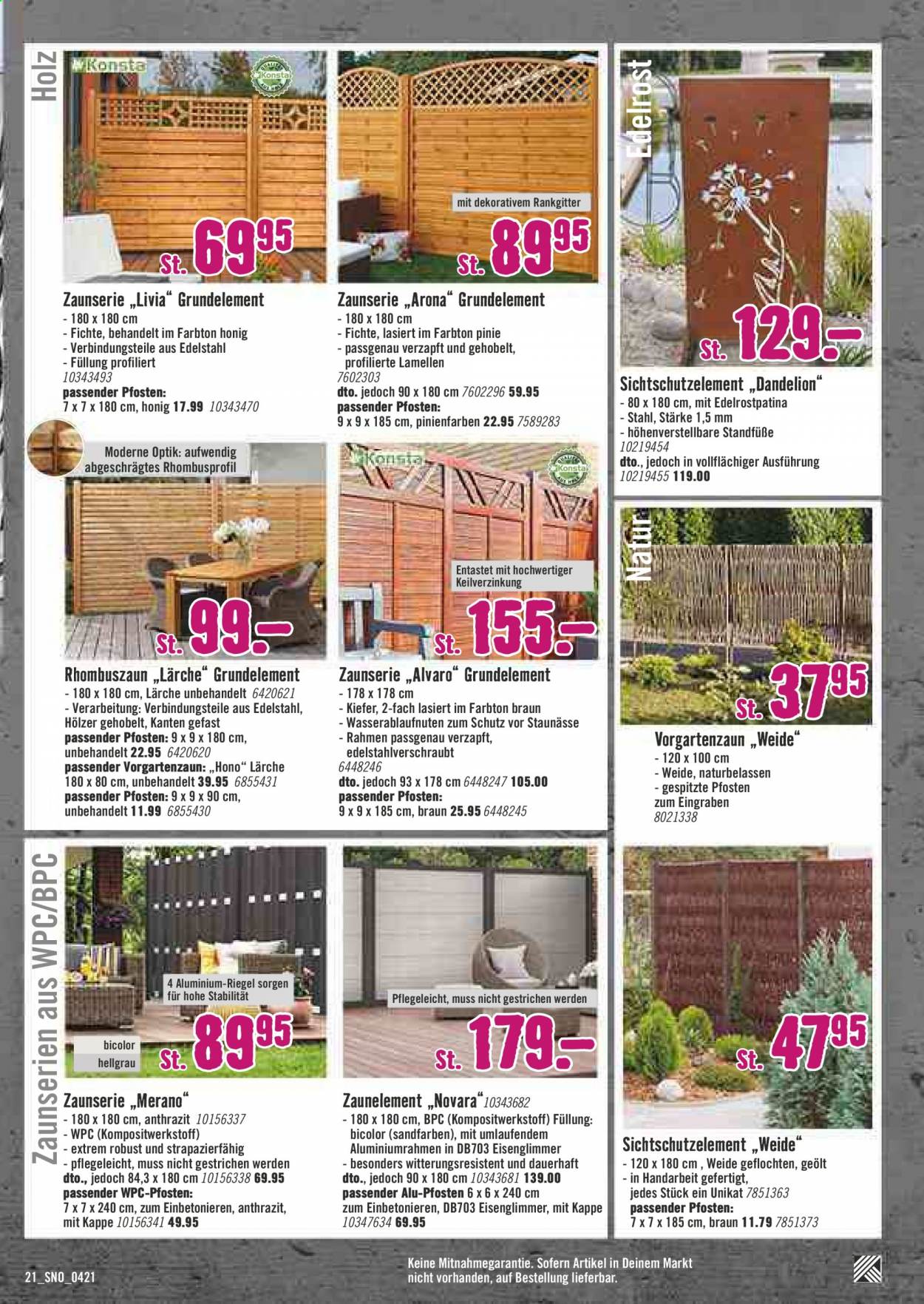 Hornbach Prospekte  - 1.04.2021 - 30.04.2021. Seite 21