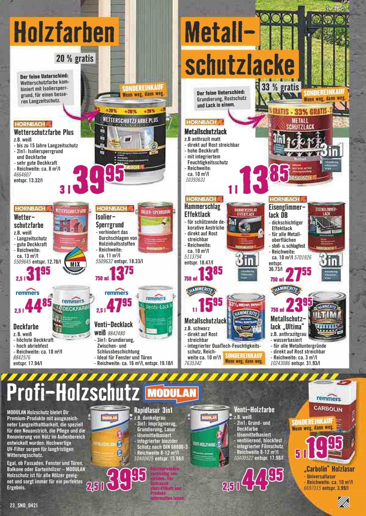 Hornbach Prospekte  - 1.04.2021 - 30.04.2021. Seite 23