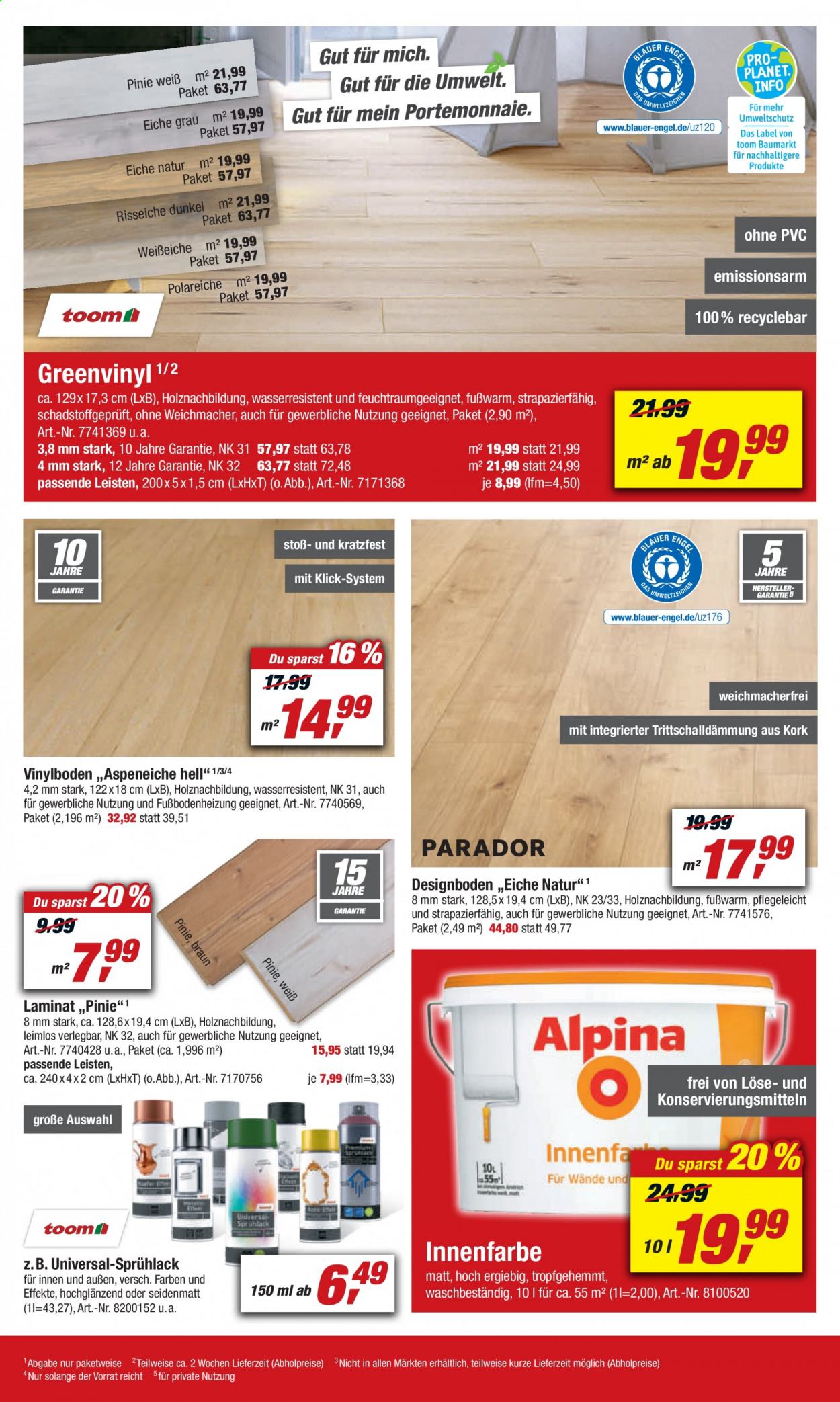 toom Baumarkt Prospekte  - 27.03.2021 - 1.04.2021. Seite 18