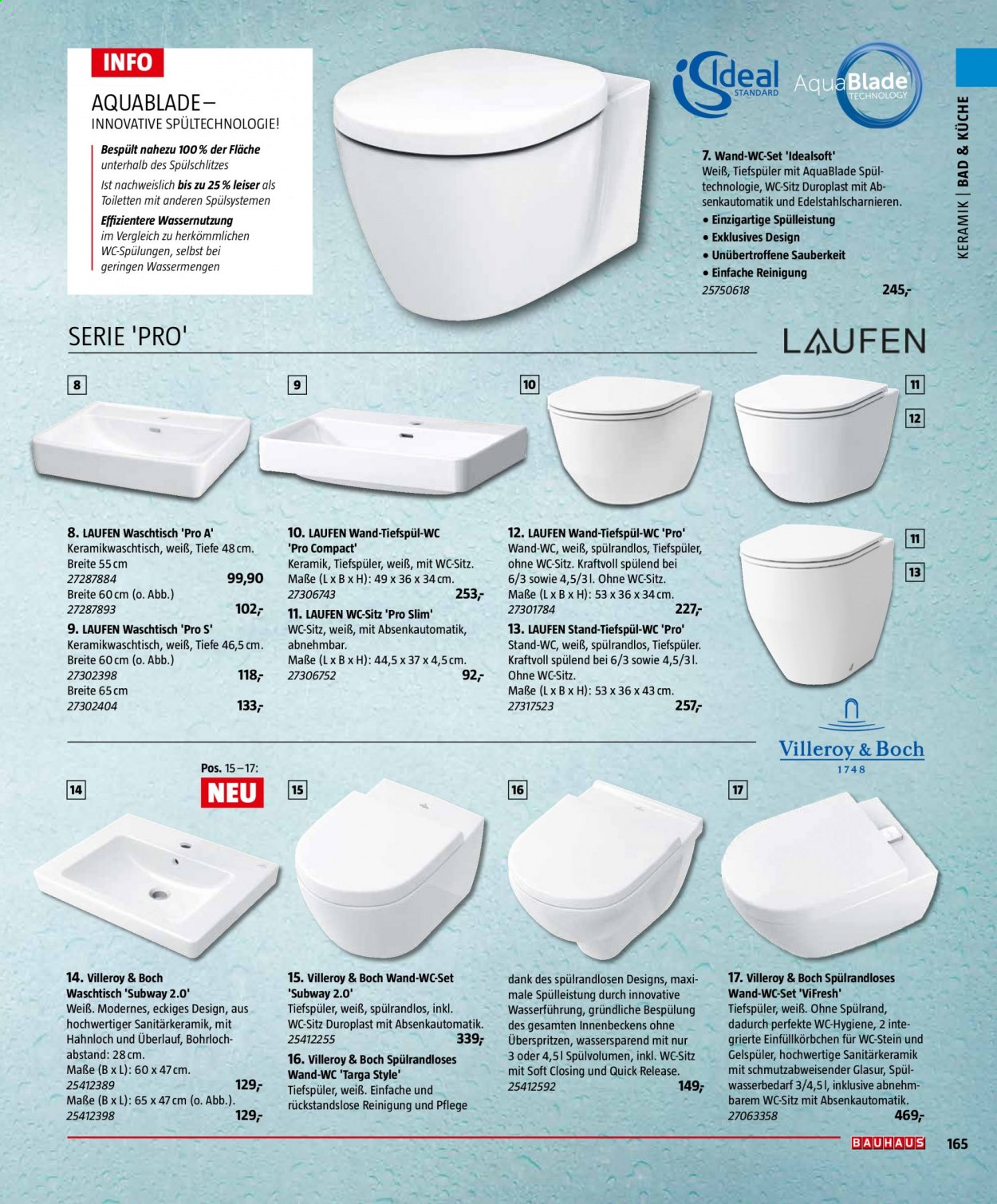 Bauhaus Prospekte . Seite 165