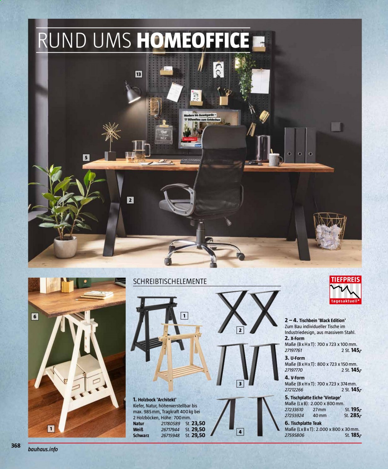 Bauhaus Prospekte . Seite 368