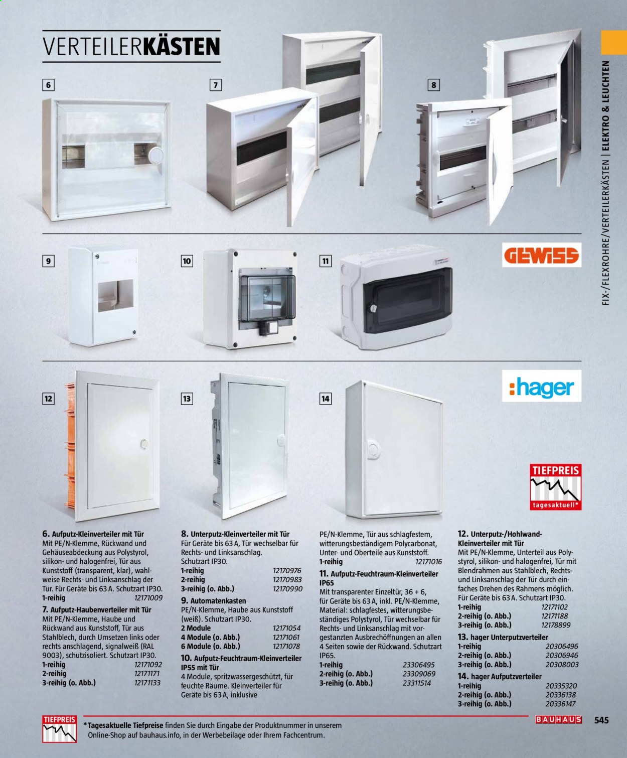 Bauhaus Prospekte . Seite 545