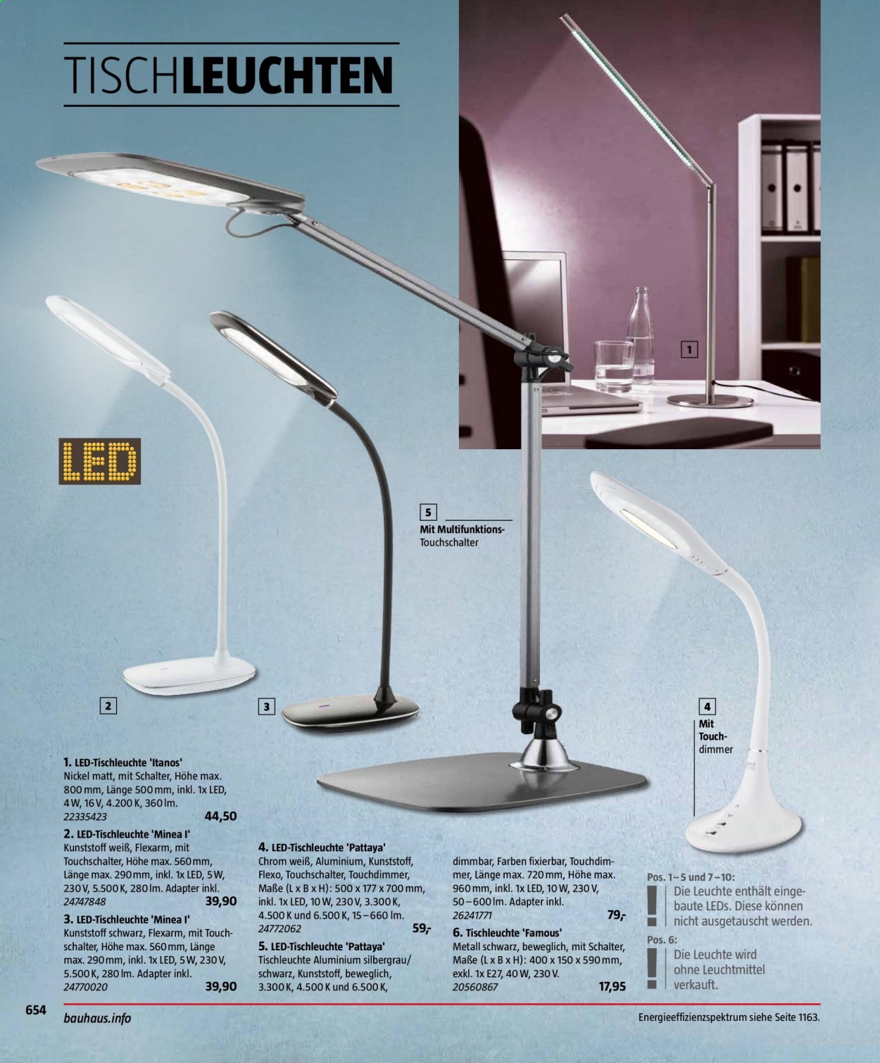 Bauhaus Prospekte . Seite 654