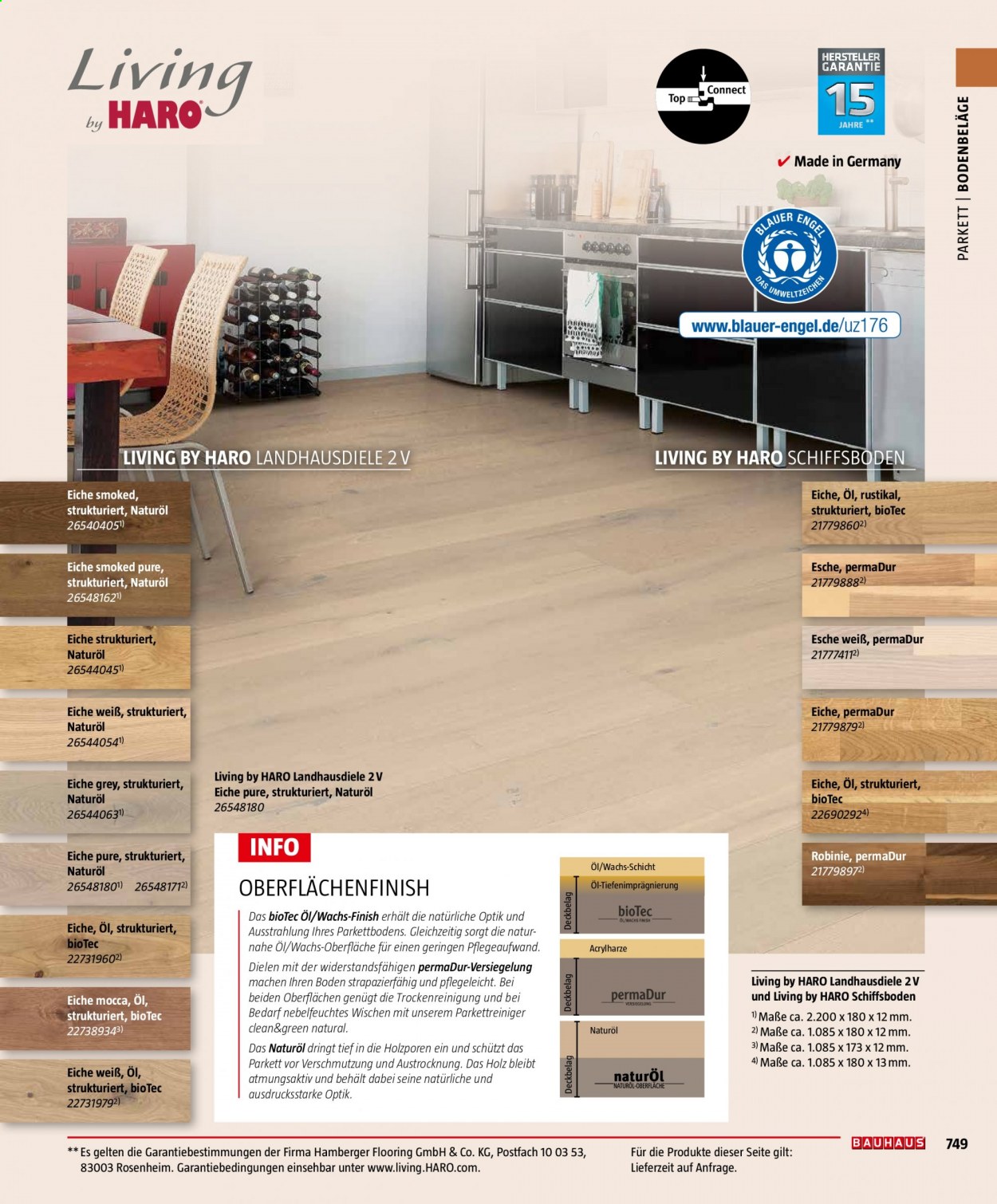 Bauhaus Prospekte . Seite 749