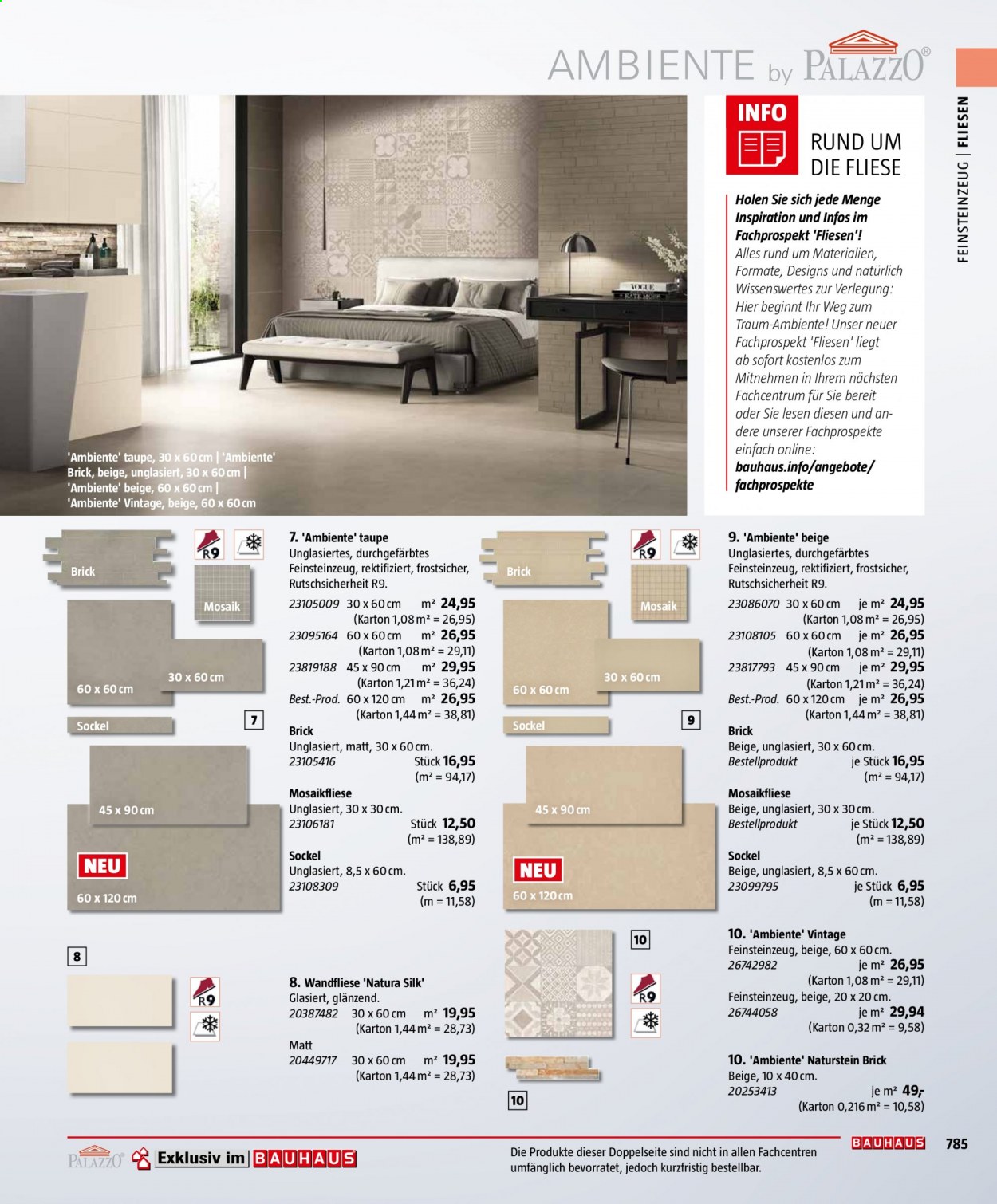 Bauhaus Prospekte . Seite 785