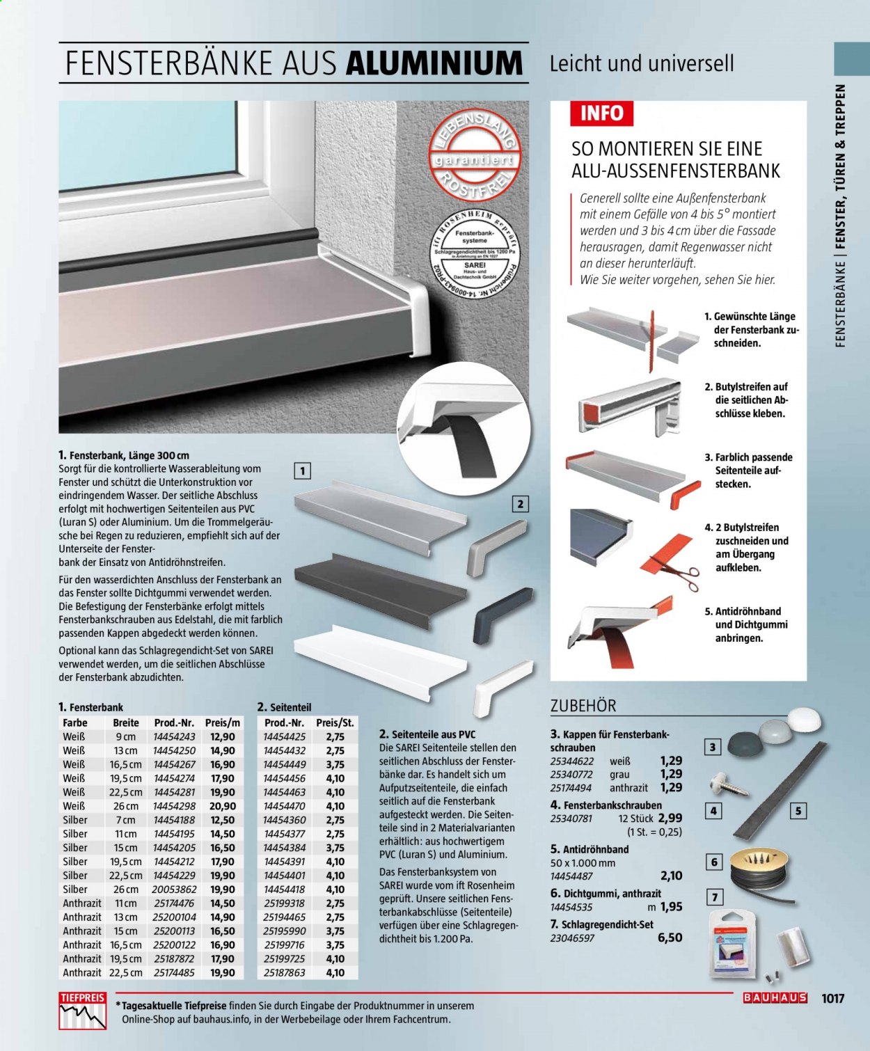 Bauhaus Prospekte . Seite 1017