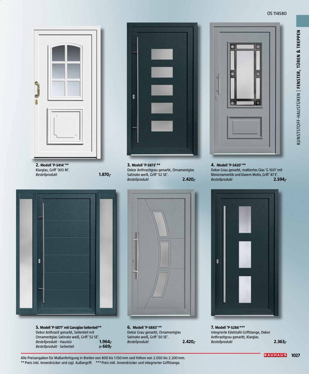 Bauhaus Prospekte . Seite 1027