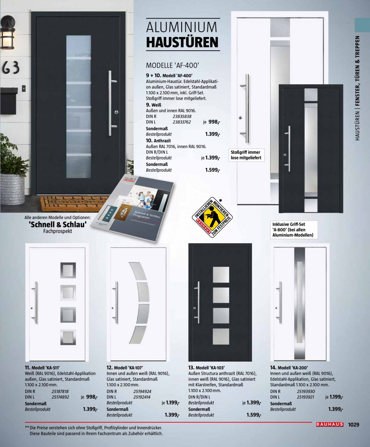 Bauhaus Prospekte . Seite 1029