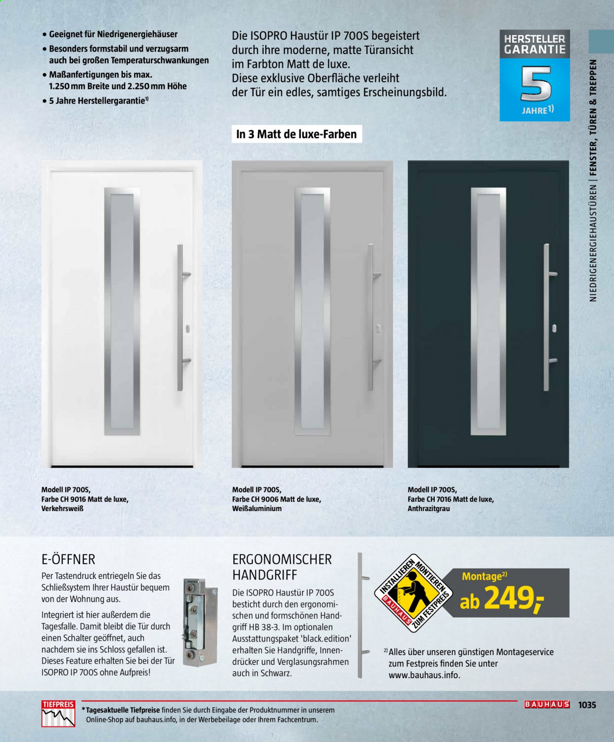 Bauhaus Prospekte . Seite 1035