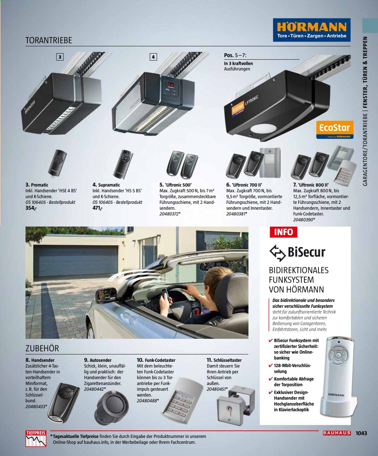 Bauhaus Prospekte . Seite 1043