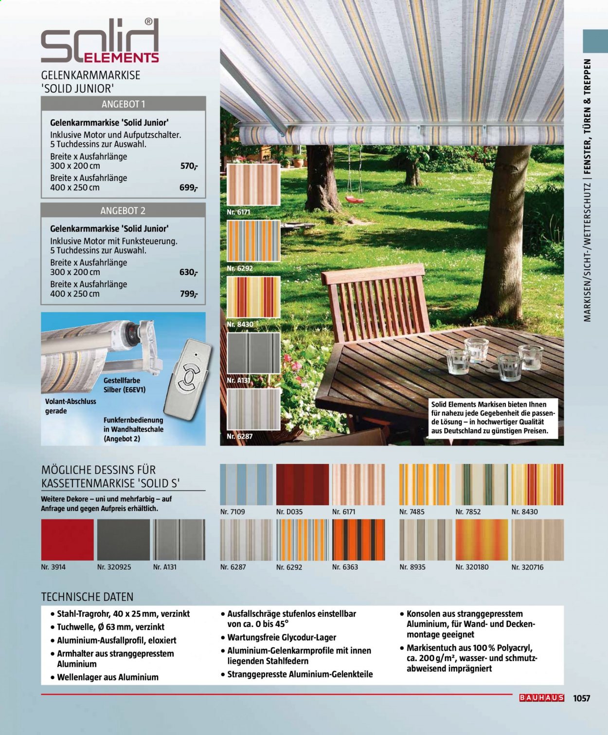 Bauhaus Prospekte . Seite 1057